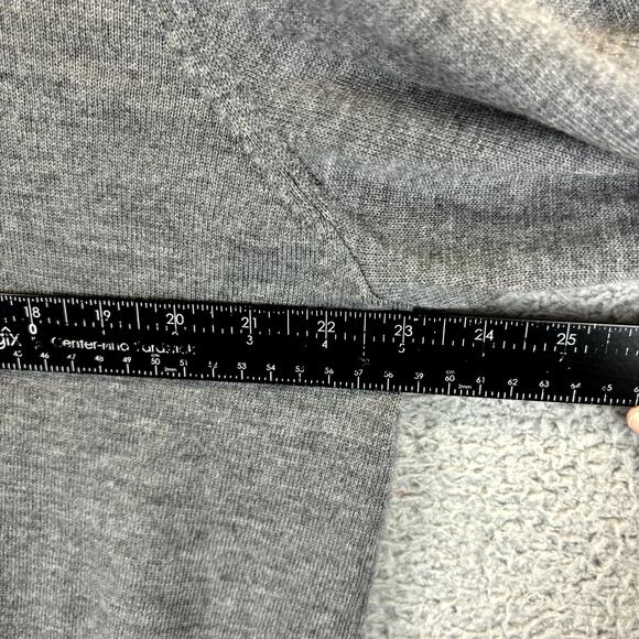 Mens Merino Wool Sweater XXL Gray Kurt Cobain Grandpacore Academia Preppy - Picture 6 of 9